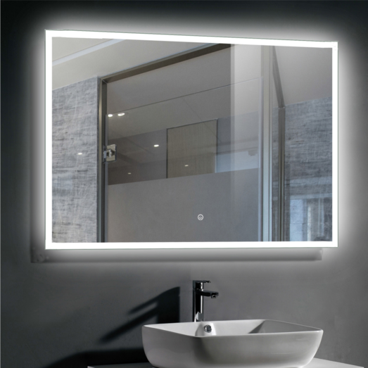 Mikelo CL30 LED spejl m/frostet kant 70X90CM