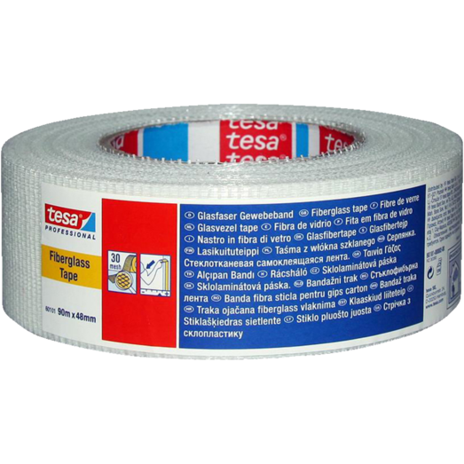 Tesa glasfibervæv tape hvid 90m x 48 mm