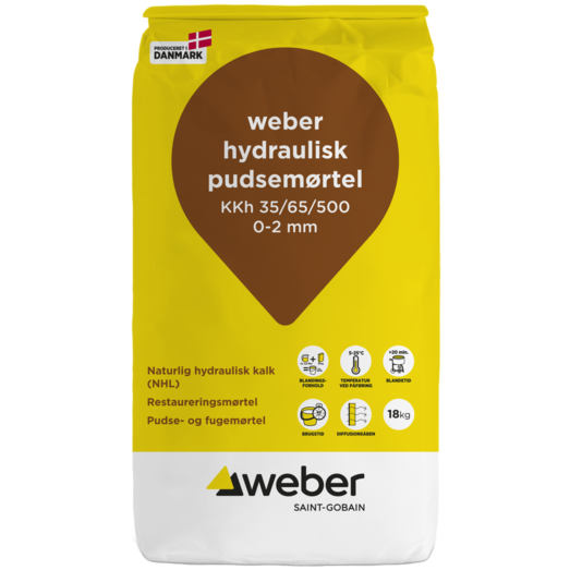 weber hydraulisk pudsemørtel KKh 35/65/500 0-2 mm