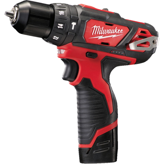 Milwaukee M12 BPD 12V slagboremaskine 2x2.0 Ah batterier og lader i kuffert