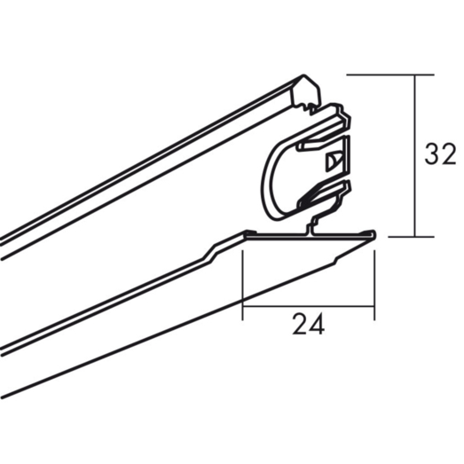 Connect T24 tværprofil 600x24 mm