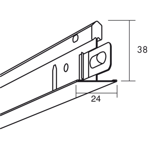 Connect T24 hovedprofil 3700x24 mm