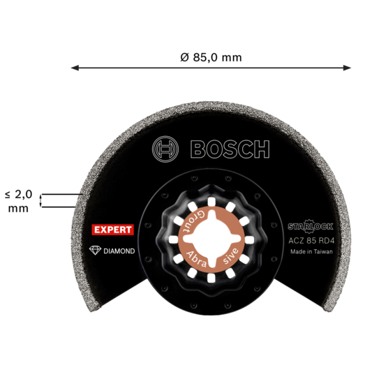 Bosch Expert ACZ 85 RD4 grout segmentklinge til multicutter Ø85 mm