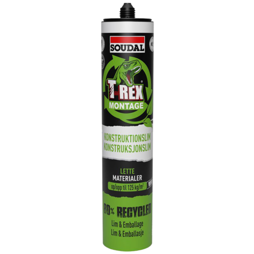 Soudal Montagelim T-REX Light Recycled hvid 350 g