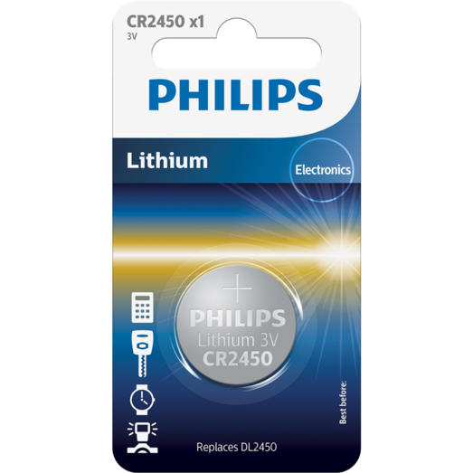 Philips Minicelle CR2450 batteri 1 stk.