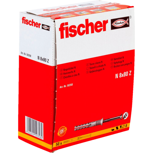 Fischer sømdyvel 8x80/40 N-S 50 stk