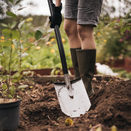 Fiskars Ergonomic spadsspade grå