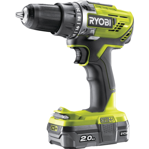 Ryobi R18DD3-120S bore-/skruemaskine 18V ONE+ 1x2,0 Ah