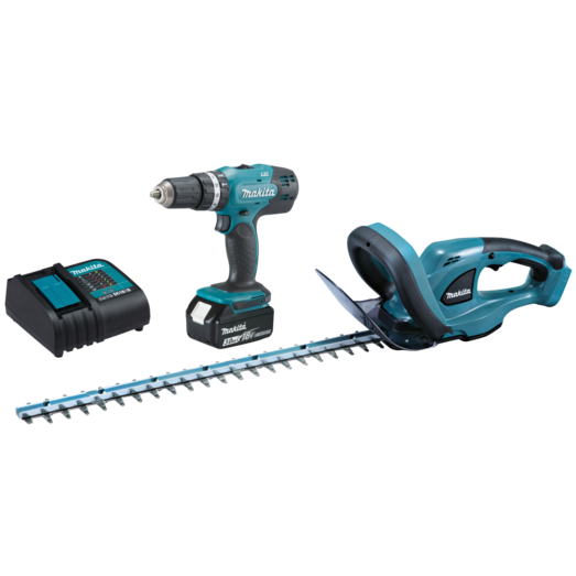 Makita DLX2113S Kombo-kit akku skruemaskine / hækkeklipper LXT 18V 3,0 Ah