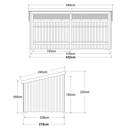 Plus Nordic Multi havehus 9,5 m² 2 moduler med åben front