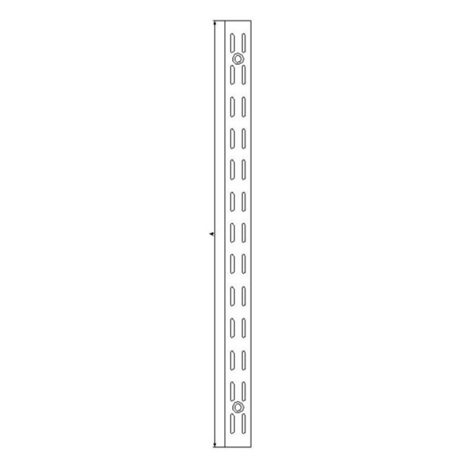 PN vægskinne t/hyldeknægt 1600 mm hvid