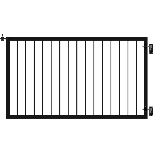 Plus Basic bred låge 150x85 cm sort