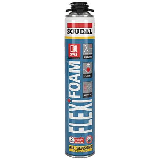 Soudal Flexifoam helårsskum blå 750 ML