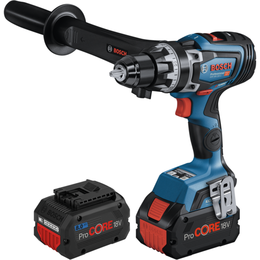 Bosch GSR 18V-150 C bore-/skruemaskine 2X8 Ah batteri, lader og L-BOXX