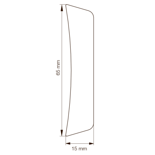 Primo Easy gerigt off-white - 15x65x2300 mm