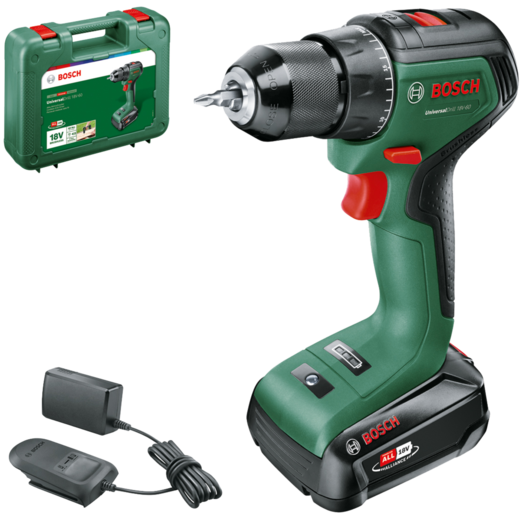 Bosch Universal 18V-60 bore-/skruemaskine 1x2.0 Ah batteri og lader