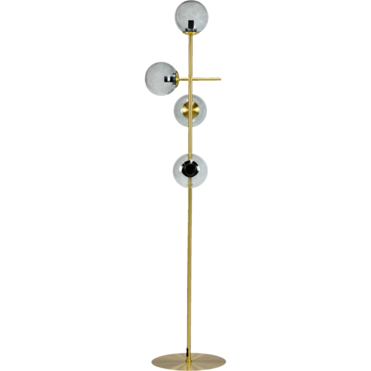 Dyberg Larsen Como gulvlampe smoke/messing