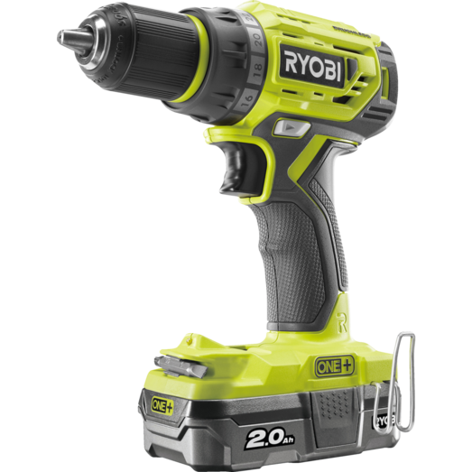 Ryobi R18DD7-220S bore-/skruemaskine 18V ONE+ 2x2,0 Ah