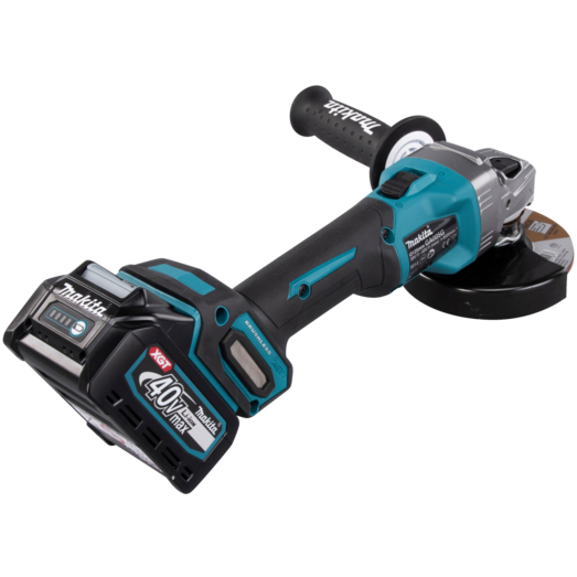 Makita GA005GM201 XGT 40V vinkelsliber 4.0 Ah batteri og lader