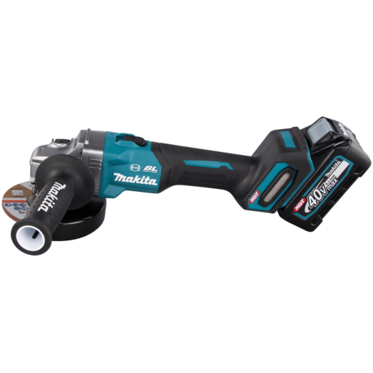 Makita GA005GM201 XGT 40V vinkelsliber 4.0 Ah batteri og lader