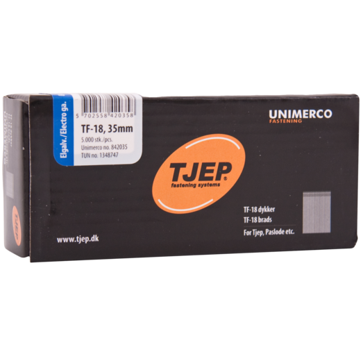 TJEP TF18 stifter 1,2x35 mm elgalv. 5000 stk