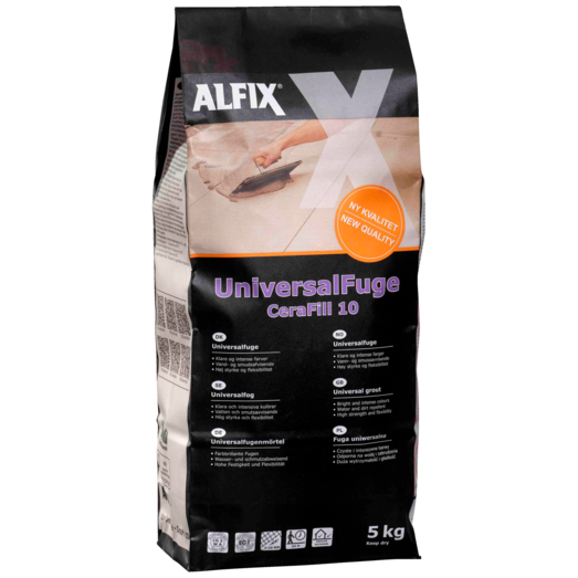 Alfix CeraFill 10 Colour flisefuge 5 kg antracitgrå