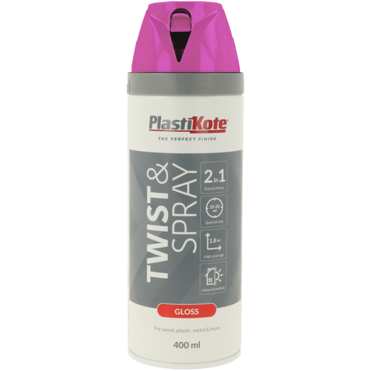 Plasti-Kote twist spraymaling 400 ml blank pink