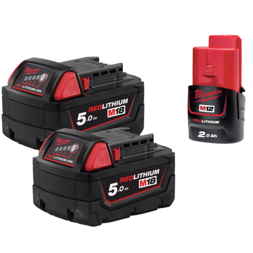 Milwaukee M18 B5 18V 5.0 Ah batterier 2 stk