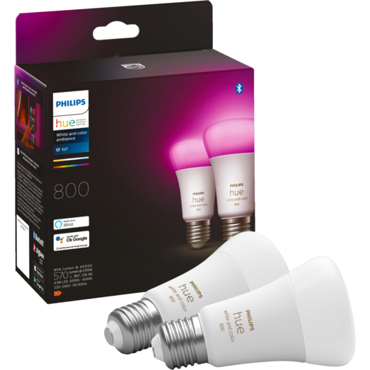 Philips Hue White and color ambiance dobbeltpakke E27 LED