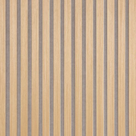 Fibrotech Quanti akustikpanel 18x520x2440 mm light oak m/grå polyester