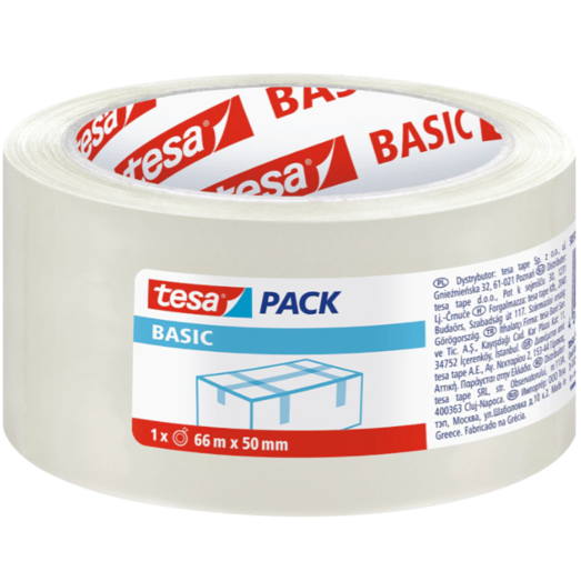 Tesa emballagetape transparent 66m x 50mm